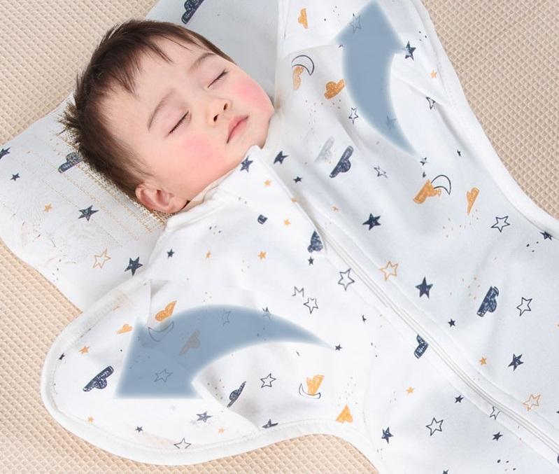 Baby Cotton Sleeping Bag for Covered Sleep Comfort