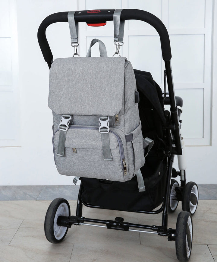 Large Diaper Bag Backpack With USB Charging Access