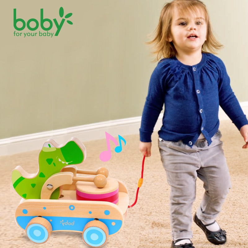 Wooden Pull-Along Toy for Active Early Learning Play
