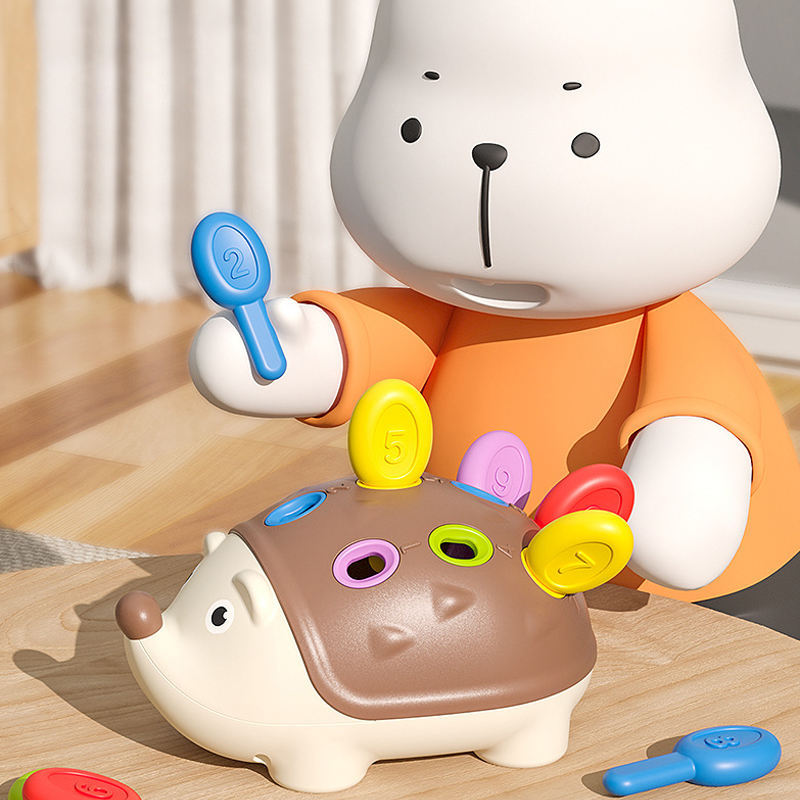 Hedgehog Matching Puzzle Toy for Fine-Motor Skills