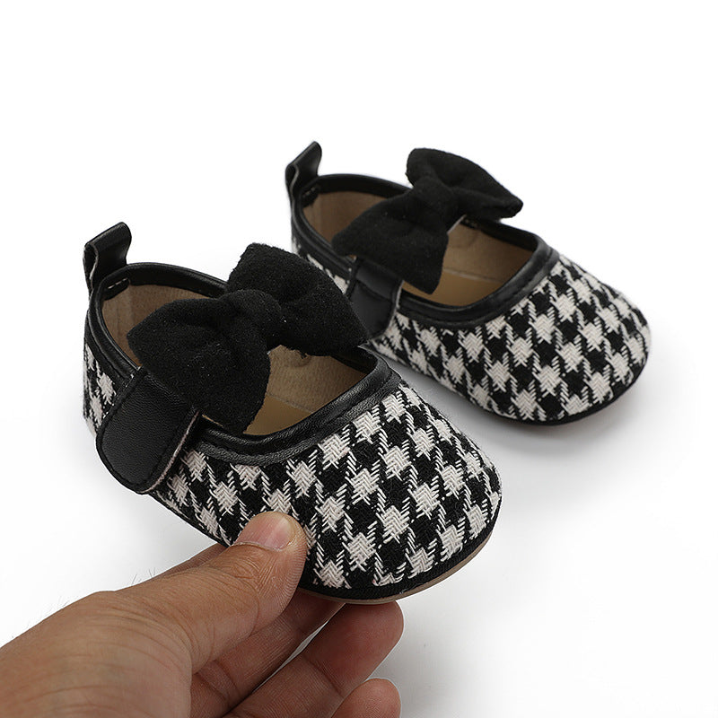 Baby Girl Shoes With Grippy Rubber Sole For Indoor Wear