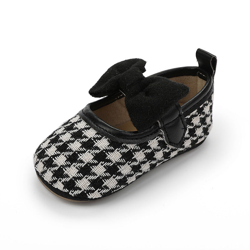 Baby Girl Shoes With Grippy Rubber Sole For Indoor Wear