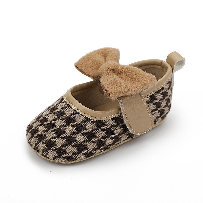 Baby Girl Shoes With Grippy Rubber Sole For Indoor Wear
