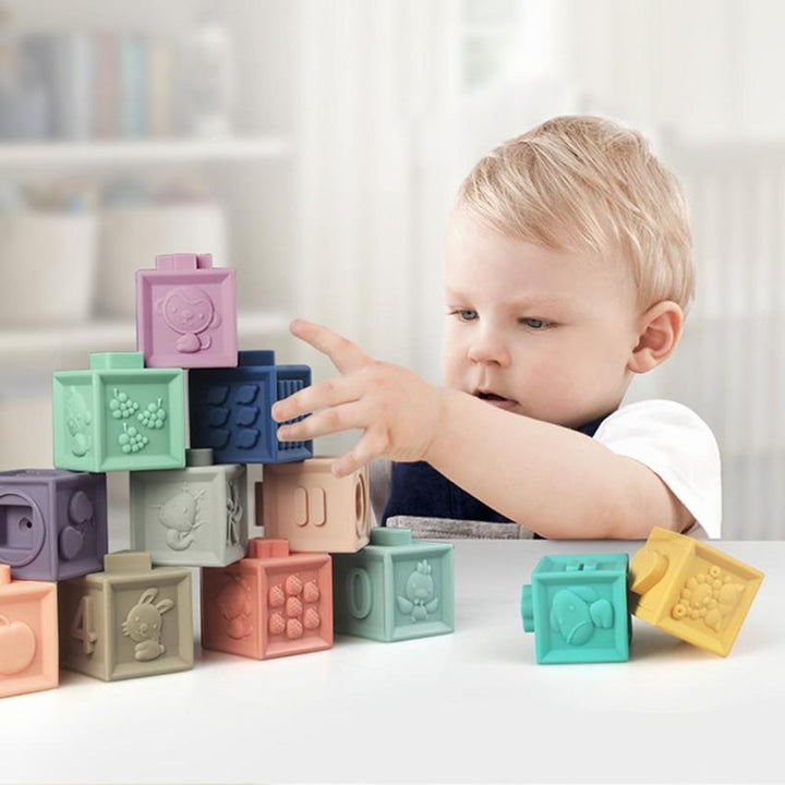 Baby Sensory Blocks for Teething, Stacking and Learning