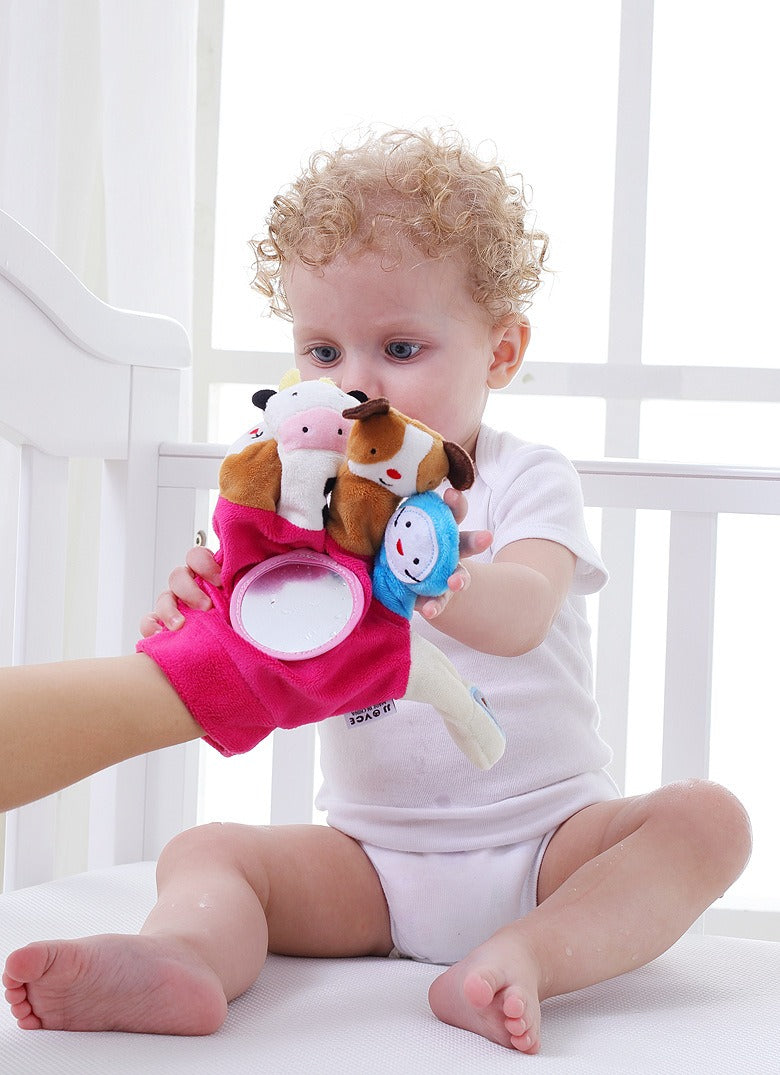 Baby Hand Puppet Toy for Screen-Free Play & Tummy Time