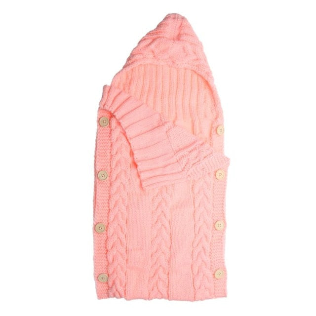 Baby Swaddle Wrap, Warm Hooded Cocoon for Newborns