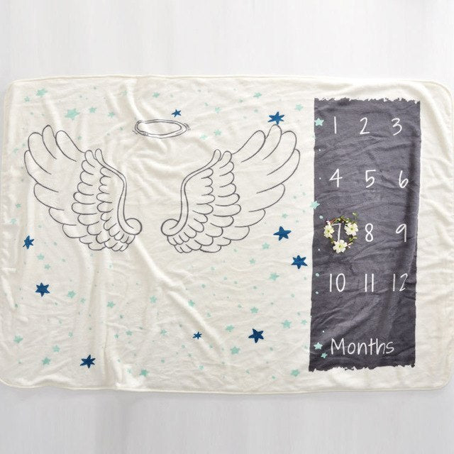 Baby Milestone Blanket for Monthly Photos & Keepsakes
