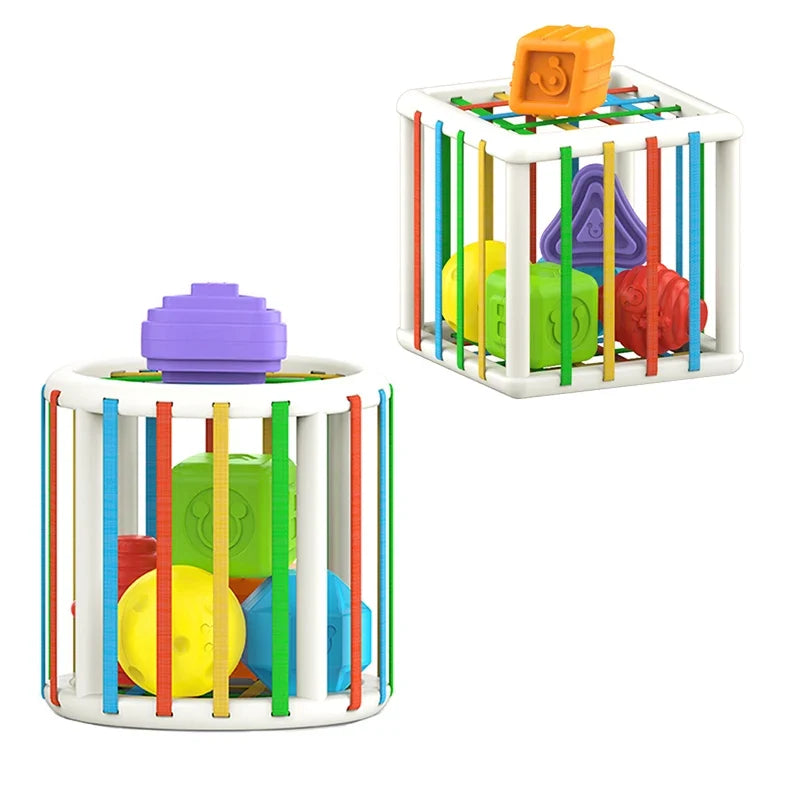 Montessori Activity Cube for Early Motor Skill Play