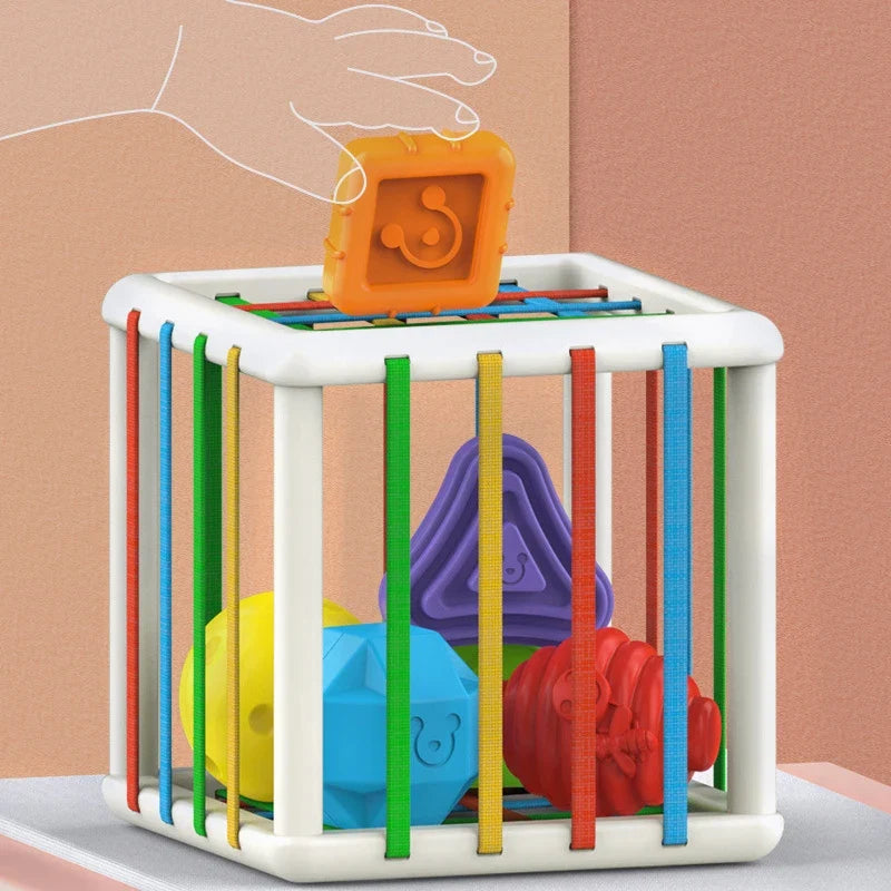 Montessori Activity Cube for Early Motor Skill Play