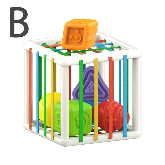 Montessori Activity Cube for Early Motor Skill Play