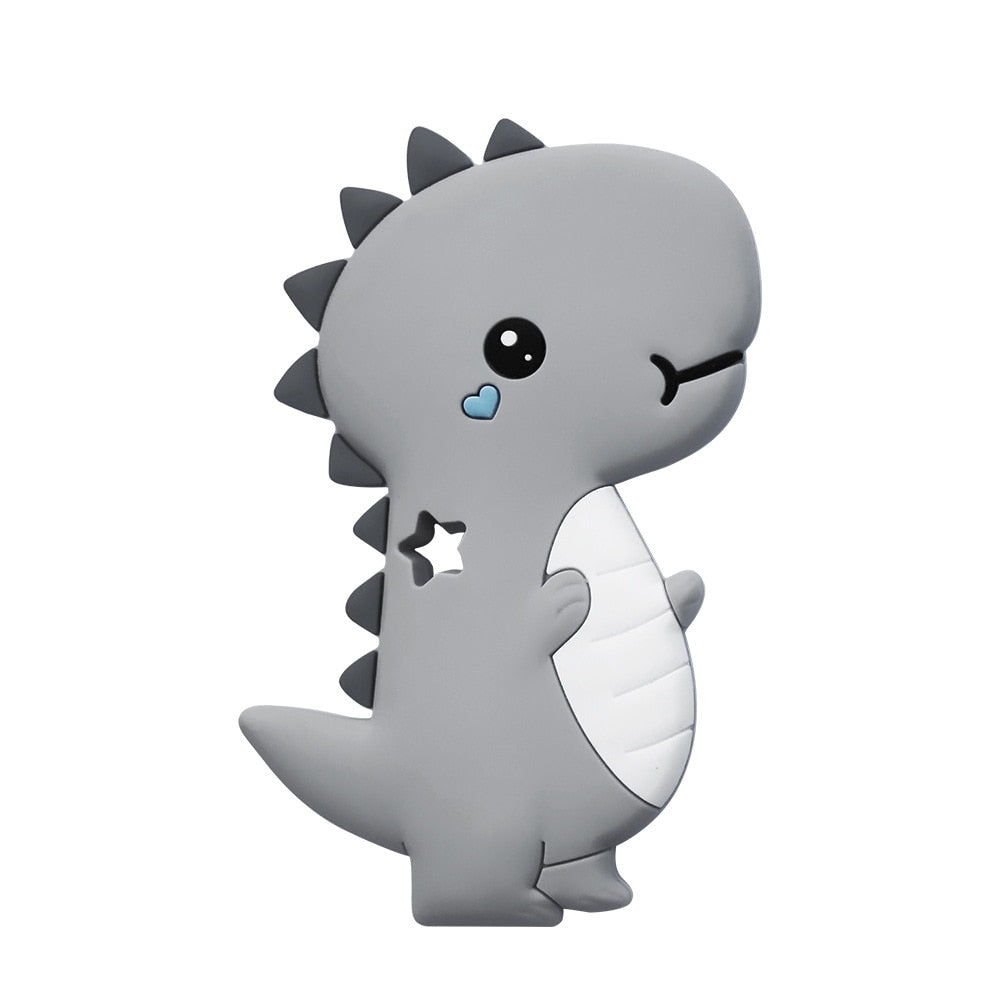 Baby Dinosaur Teether & Pacifier Clip for Soothing Gums