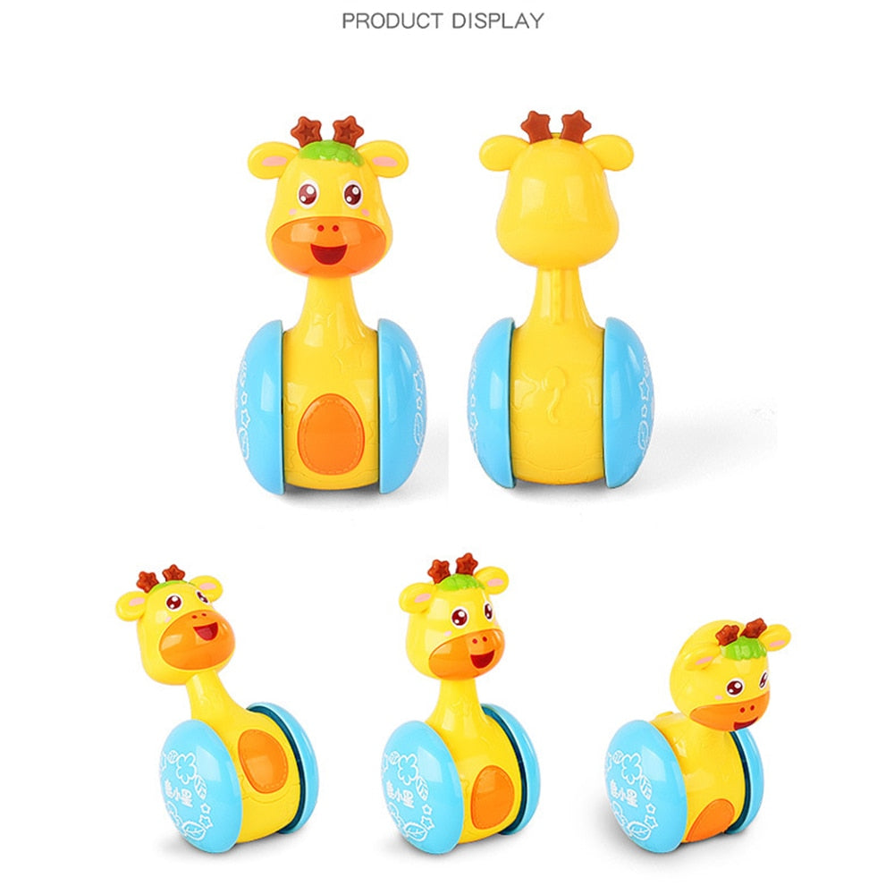Baby Rattle Tumbler Toy for Engaging Tummy Time Play
