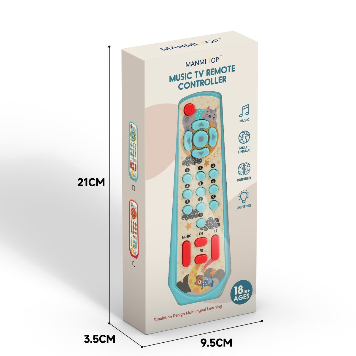 Baby Learning Remote Control Toy for Screen-Free Play