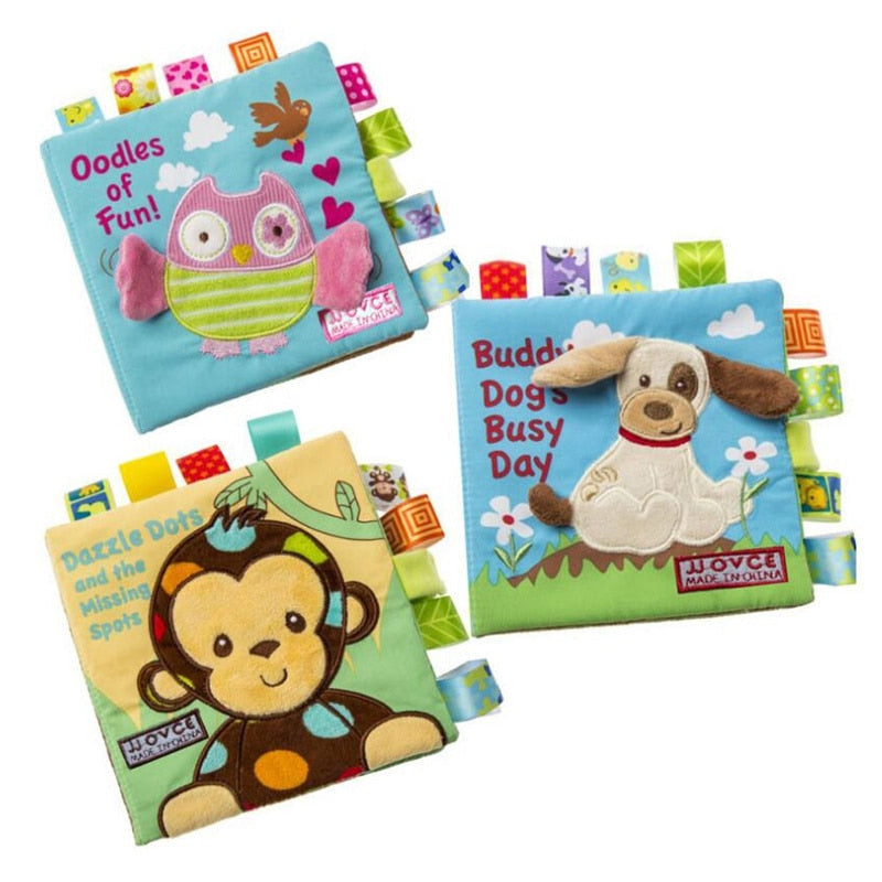 Baby Soft Cloth Books for Tactile Animal Playtime Fun