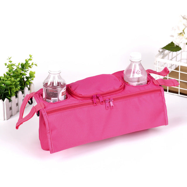 Stroller Organizer with Bottle & Cup Holder Storage