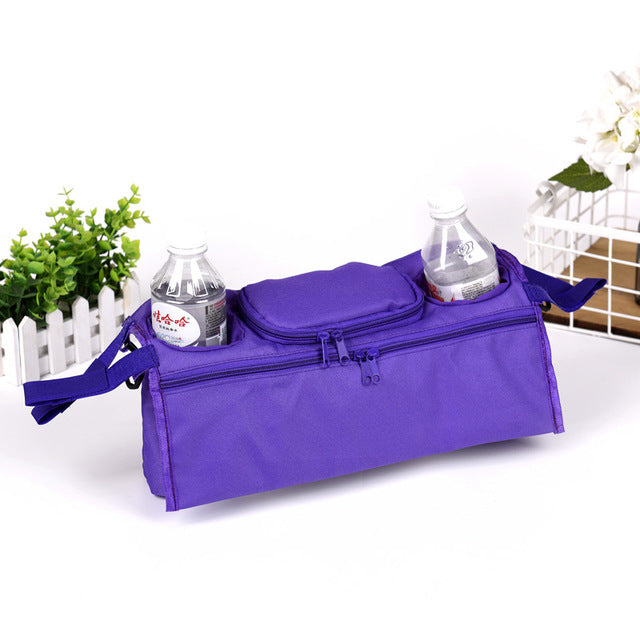 Stroller Organizer with Bottle & Cup Holder Storage