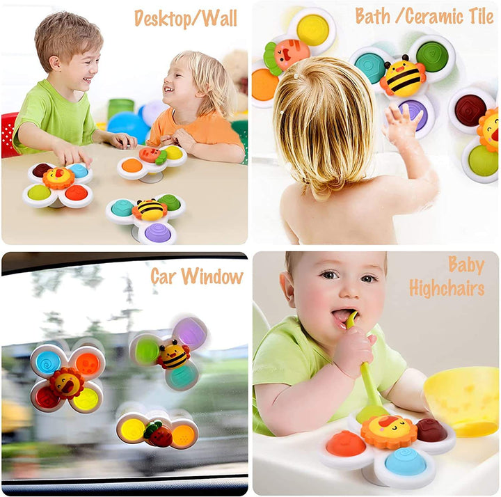 Baby Suction Cup Spinner Toys for Screen-Free Play