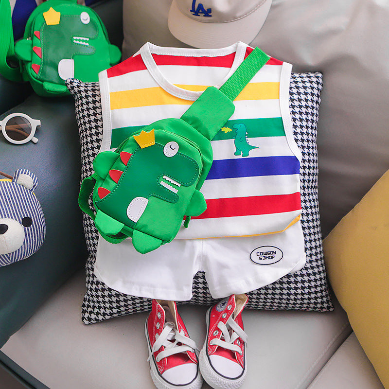 Baby Dinosaur Romper Set – Colorful Summer Outfit