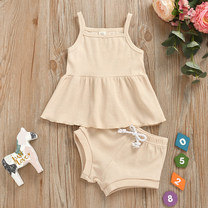 Baby Girl Summer Outfit Set – Easy 2-Piece Dressing