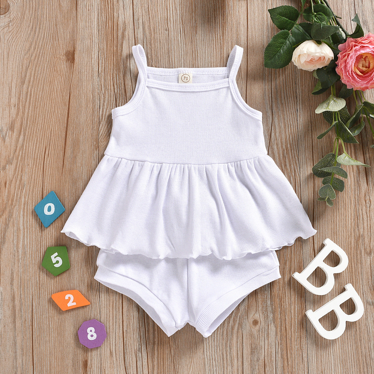 Baby Girl Summer Outfit Set – Easy 2-Piece Dressing