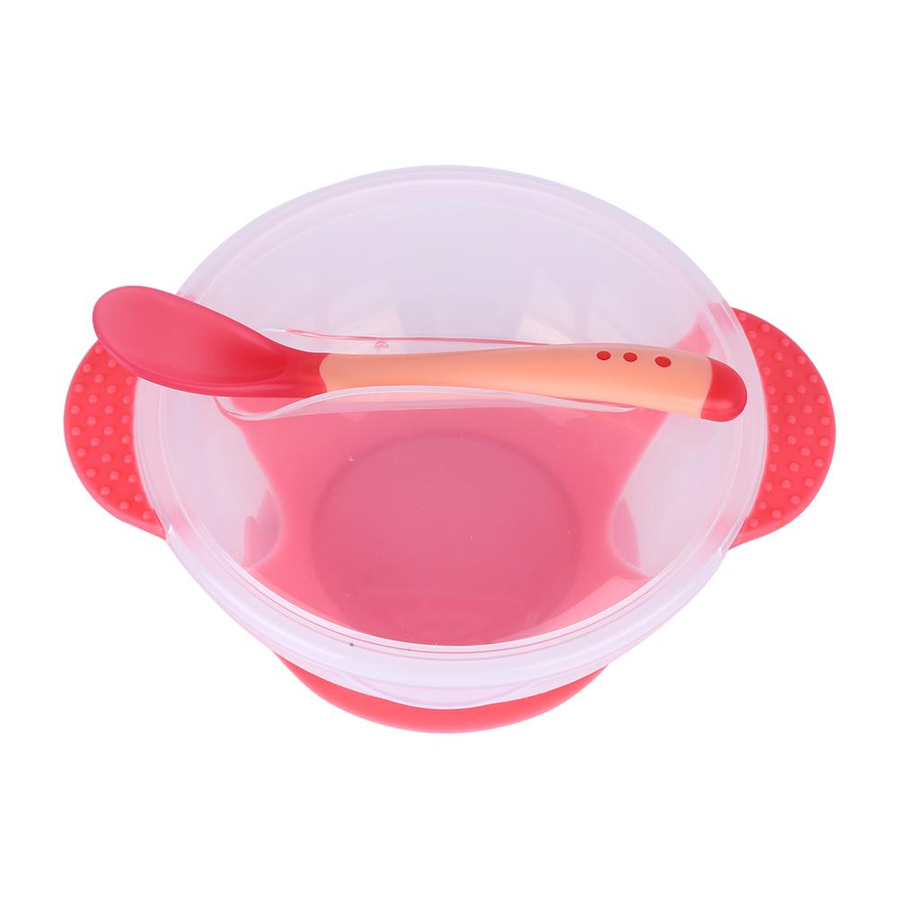 Baby Bowl Set With Lid & Spoon For Easier, Less-Mess Meals