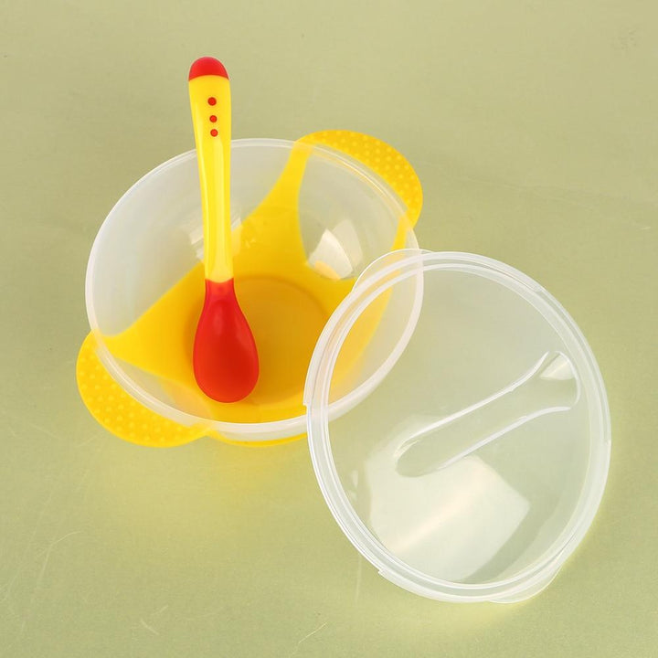 Baby Bowl Set With Lid & Spoon For Easier, Less-Mess Meals
