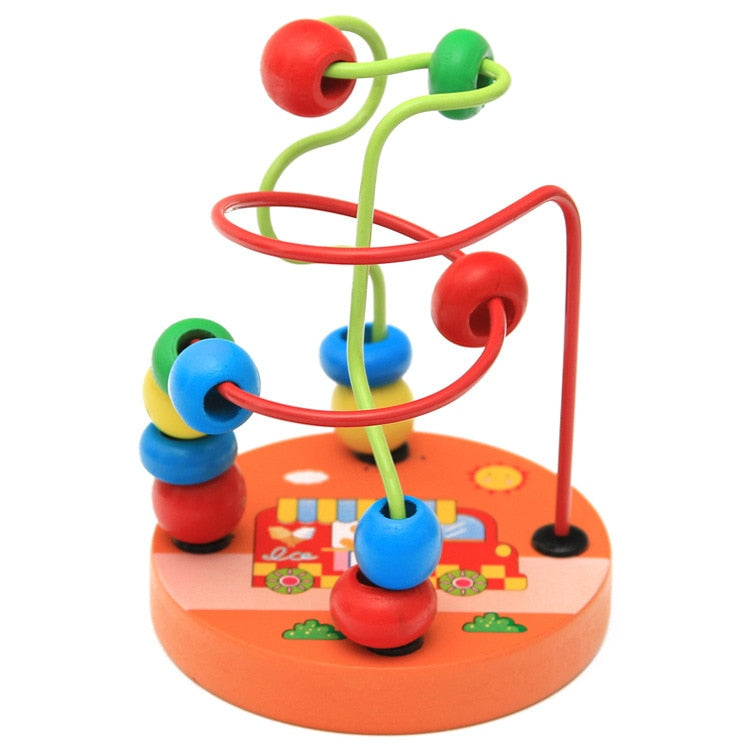Montessori Wooden Baby Bead Maze for Fine Motor Play