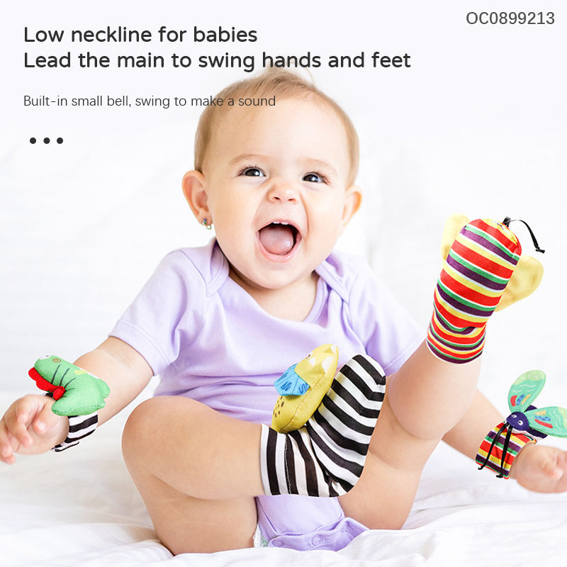 Baby Rattle Socks & Wrist Toys for Sensory Playtime