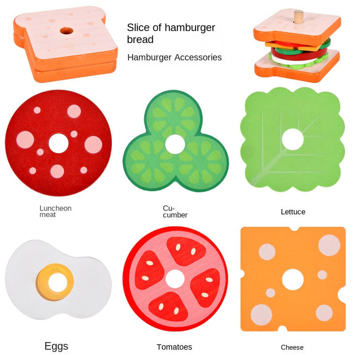 Wooden Pretend Food Toy for Creative Kitchen Play