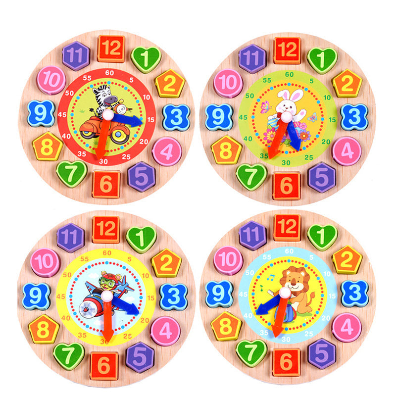 Wooden Montessori Clock Toy for Screen-Free Learning