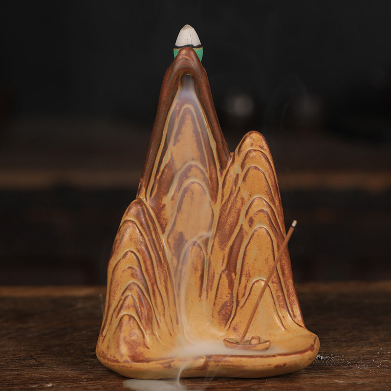 Backflow Incense Burner for Alpine Smoke Ambience Decor