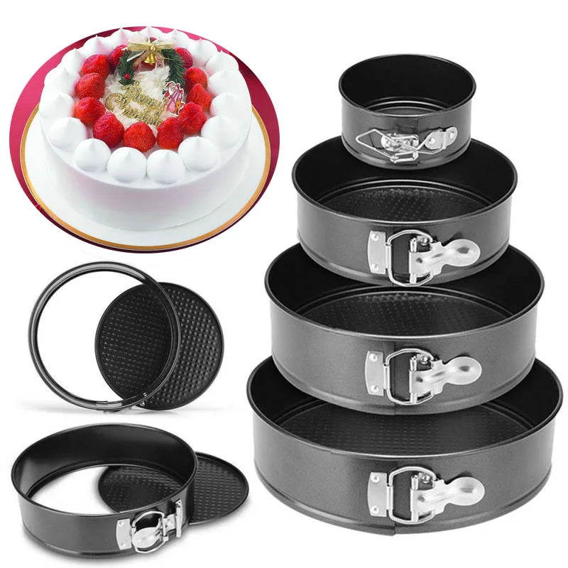 Nonstick Springform Cake Pan Set with Easy-Release Latch
