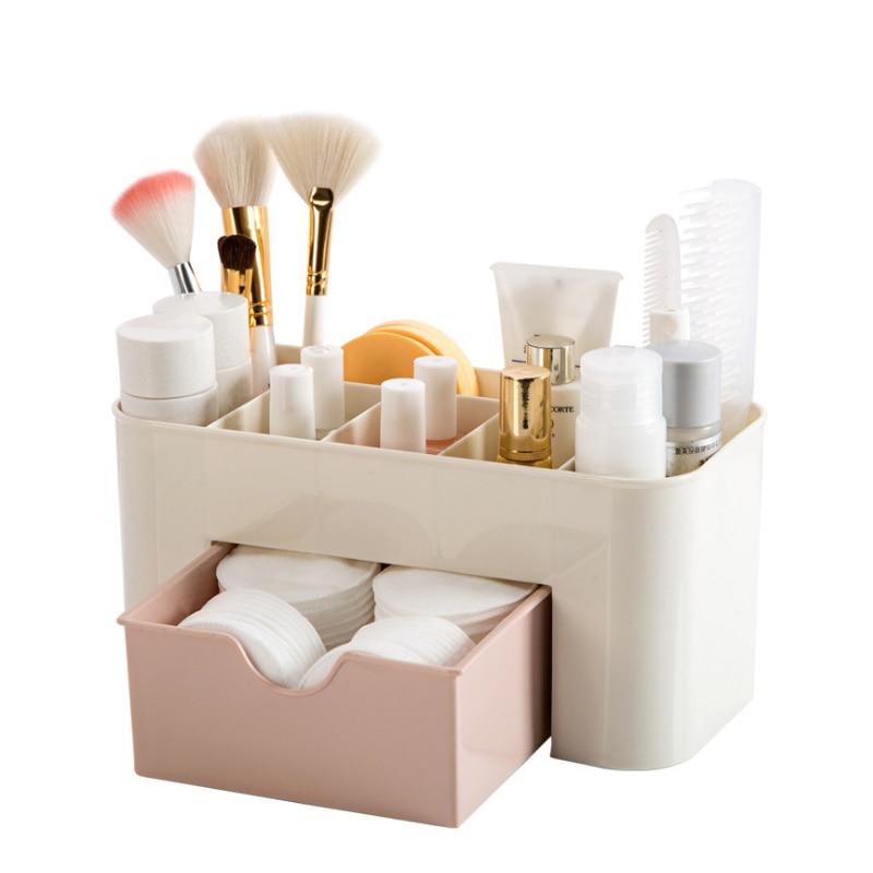 Desktop Makeup Organizer with Drawer and Dividers