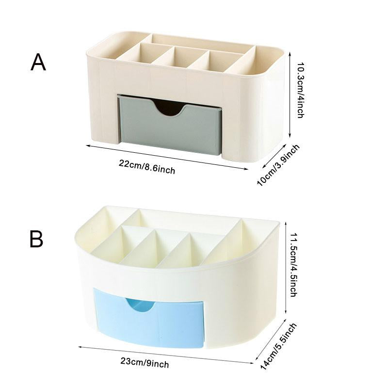 Desktop Makeup Organizer with Drawer and Dividers