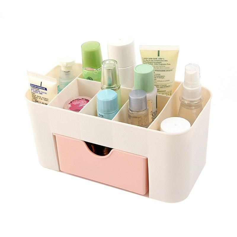 Desktop Makeup Organizer with Drawer and Dividers