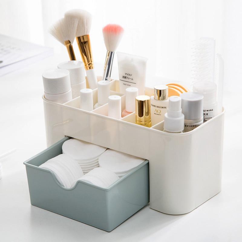 Desktop Makeup Organizer with Drawer and Dividers