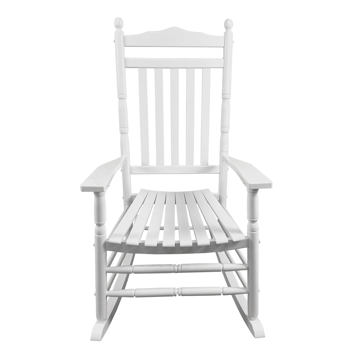 White Wooden Porch Rocking Chair for Outdoor Seating