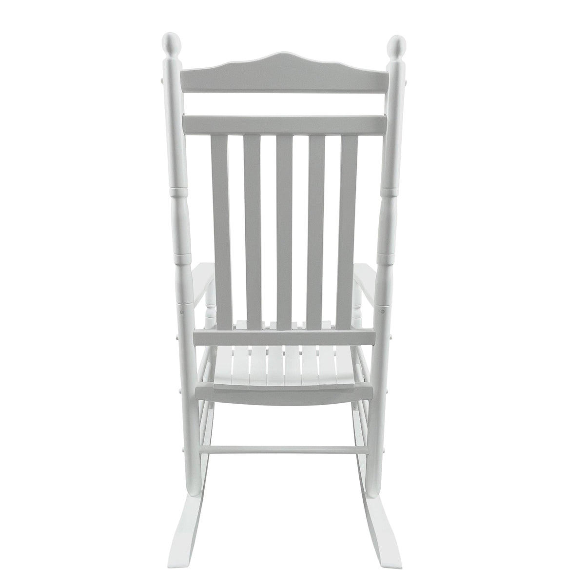White Wooden Porch Rocking Chair for Outdoor Seating