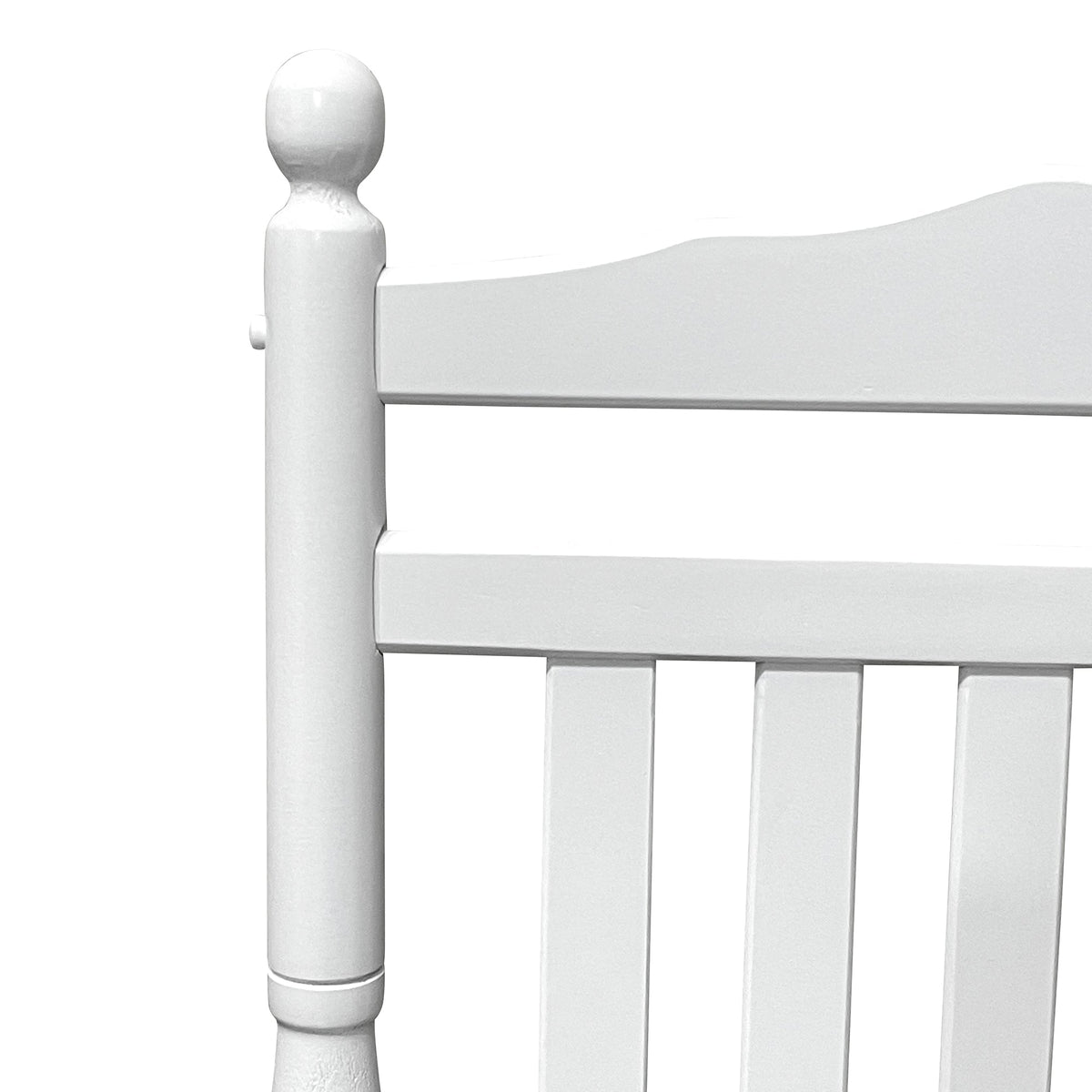 White Wooden Porch Rocking Chair for Outdoor Seating