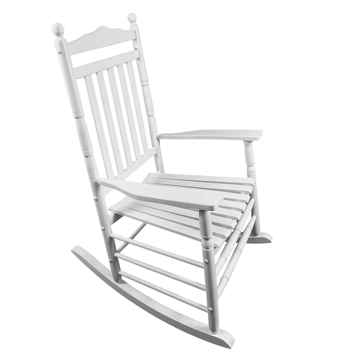 White Wooden Porch Rocking Chair for Outdoor Seating