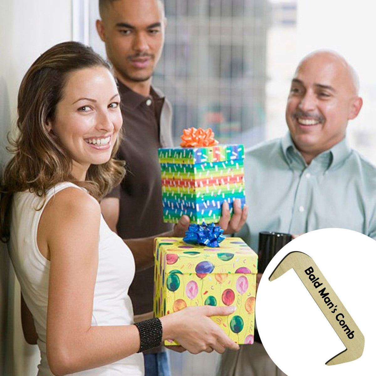 Bald Man's Comb Funny Grandfather Holiday Gag Gift