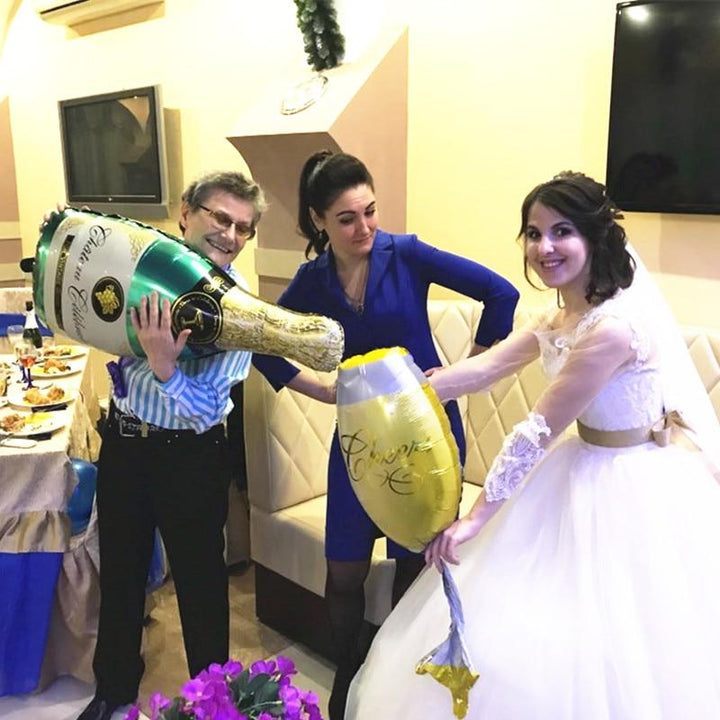 Champagne Balloon Decorations for Party Photo Props