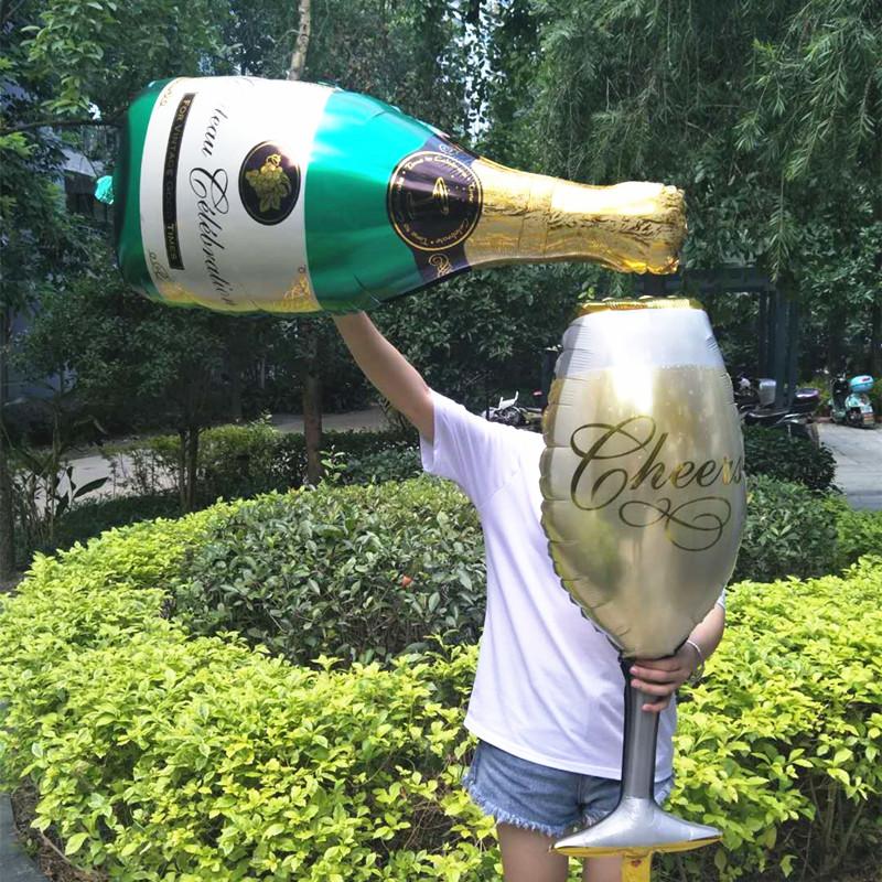Champagne Balloon Decorations for Party Photo Props
