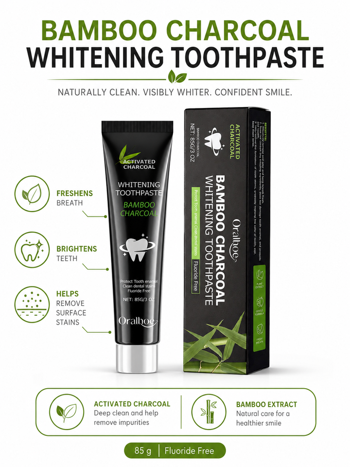 Bamboo Charcoal Toothpaste – Whitening for Sensitive Teeth