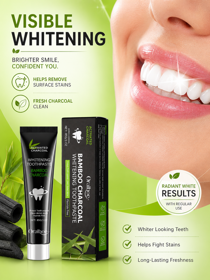 Bamboo Charcoal Toothpaste – Whitening for Sensitive Teeth