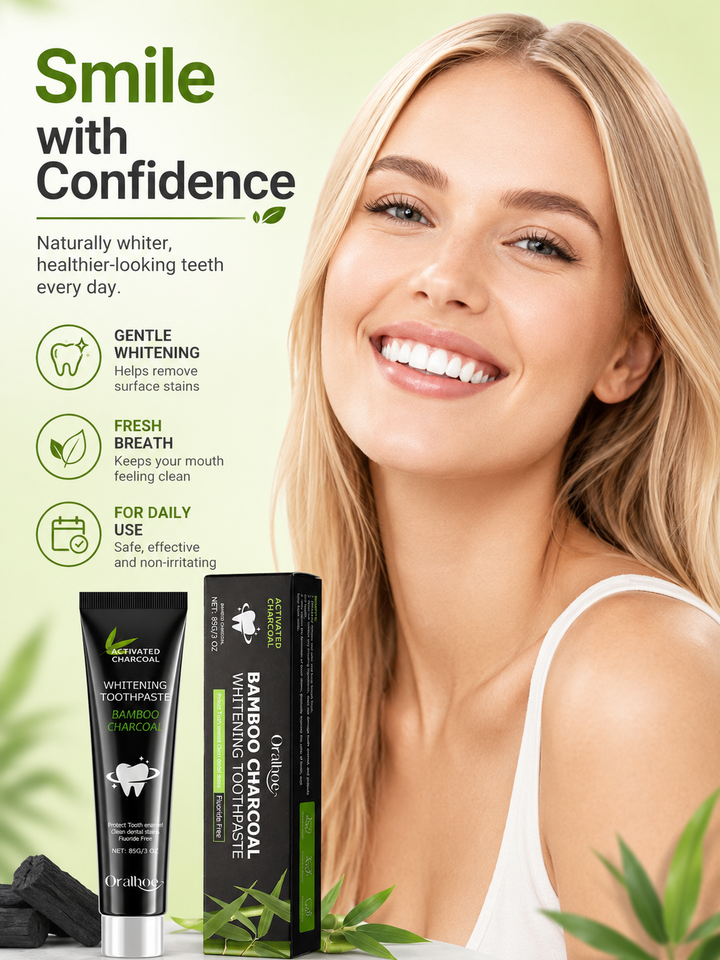 Bamboo Charcoal Toothpaste – Whitening for Sensitive Teeth