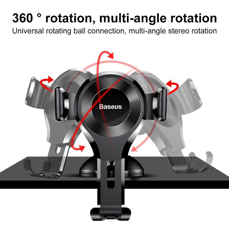Automatic Car Phone Mount with 360° Rotating Clamp