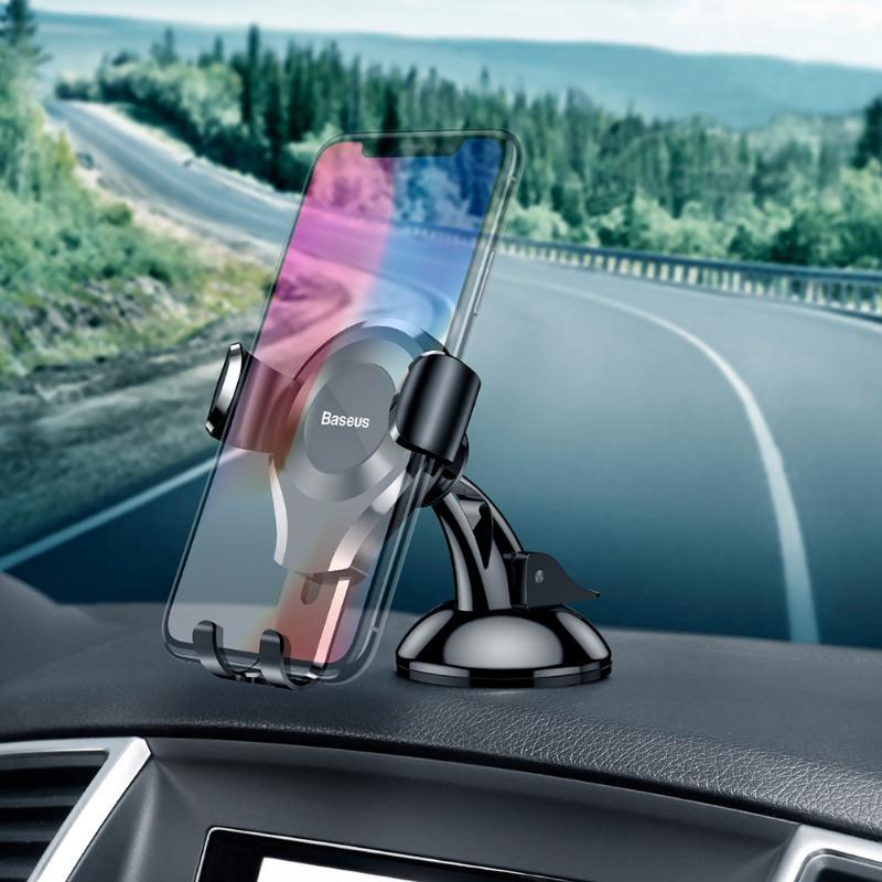 Automatic Car Phone Mount with 360° Rotating Clamp