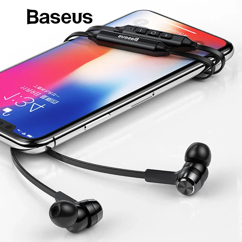 Magnetic Neckband Bluetooth Earphones, 200h Standby