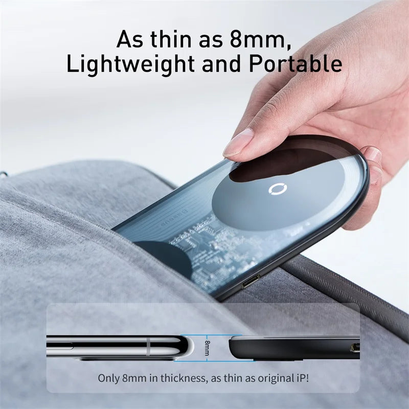 Wireless Charger for iPhone & AirPods, 15W Dual Pad
